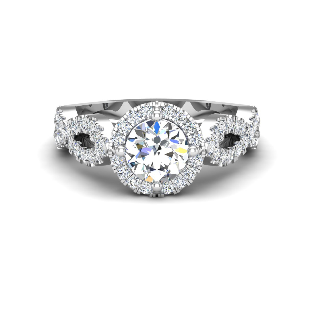 Oakley Halo Engagement Ring